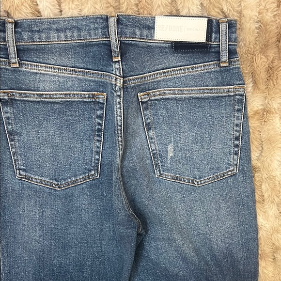 Redone Jeans Stovepipe Straight Leg Distressed Jeans Medium Wash 28 - Picture 10 of 11